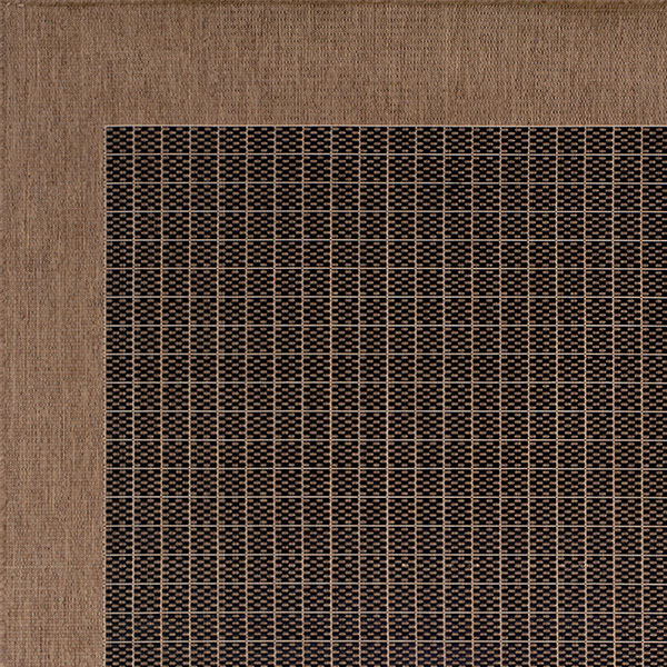Checkered Field Rug in Black and Cocoa - Image 2